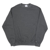 CHAMPION Mens Grey L Crew Neck Cotton Blend Pullover Sweatshirt Classic Comfort