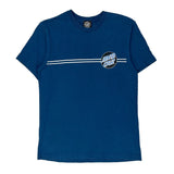 Santa Cruz Spellout T-Shirt - Small Blue Cotton