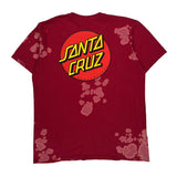 Santa Cruz Tie-Dye T-Shirt - Large Red Cotton