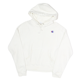 CHAMPION REVERSE WEAVE Mens White Pullover Hoodie M Classic Logo Casual Wear