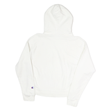CHAMPION REVERSE WEAVE Mens White Pullover Hoodie M Classic Logo Casual Wear