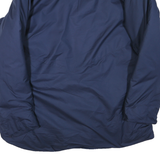 NIKE Mens Navy Blue Kenston Soccer Jacket L Polyester Blend Plain Zip Sportswear