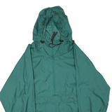 WOOLRICH Mens Green Polyester Blend Windbreaker XL Jacket Zip Hooded Plain