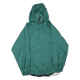 WOOLRICH Mens Green Polyester Blend Windbreaker XL Jacket Zip Hooded Plain
