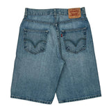 569 Loose Fit Levis Denim Shorts - 30W 11L Light Wash Cotton