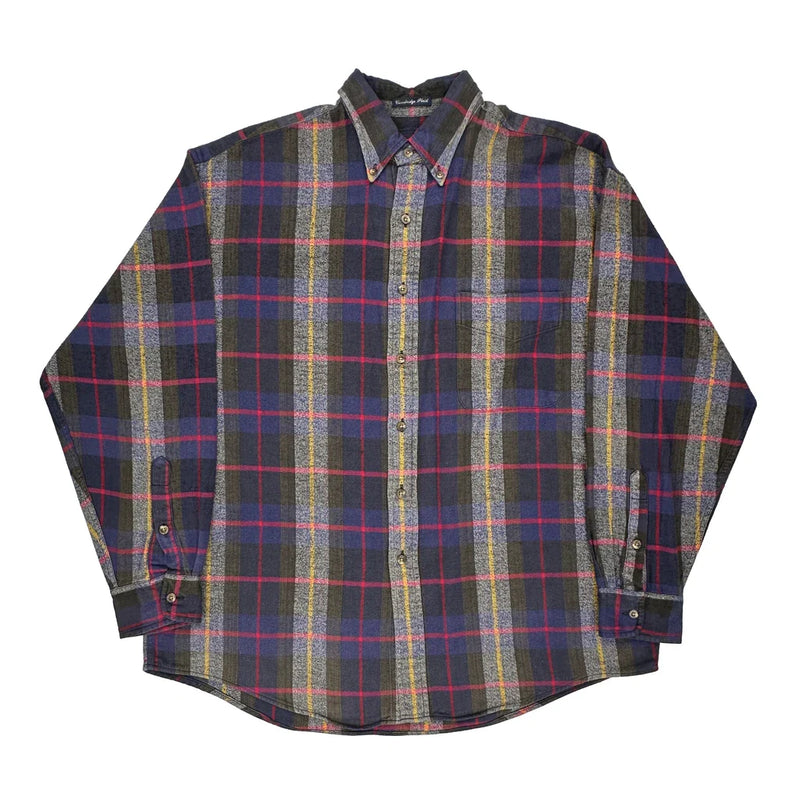 Gant Checked Flannel Shirt - Large Multicoloured Cotton