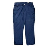 Carhartt Cargo Trousers - 34W 29L Blue Cotton