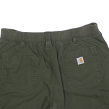 CARHARTT Womens Shorts Green Casual M W32 Cotton Blend Comfortable Fit