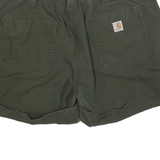 CARHARTT Womens Shorts Green Casual M W32 Cotton Blend Comfortable Fit
