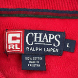 Chaps Ralph Lauren Polo Shirt - Large Red Cotton
