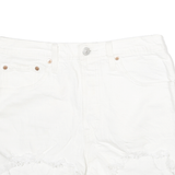 LEVI'S Womens White Casual Cut-Off Denim Shorts M W29 Summer Fashion