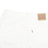 LEVI'S Womens White Casual Cut-Off Denim Shorts M W29 Summer Fashion