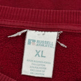 Russell Athletic Sweatshirt - XL Red Cotton Blend