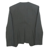 THEORY Womens Black Jacket S Cotton Blend Plain Minimalist Workwear