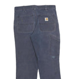 CARHARTT Mens Cotton Blend Navy Relaxed Fit Straight Trousers W30 L28 Workwear