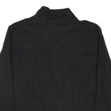 CALVIN KLEIN Mens Black Plain Pullover Jumper Crew Neck Polyester Blend L Zip