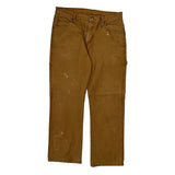 Dickies Carpenter Trousers - 33W 30L Brown Cotton