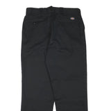 DICKIES Mens Black Regular Fit Straight Leg Trousers W34 L31 Workwear Zip