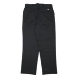 DICKIES Mens Black Regular Fit Straight Leg Trousers W34 L31 Workwear Zip