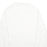 H&M Womens White Plain Jumper Collared Basic Knit S Soft Comfortable Stylish