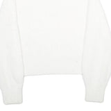 H&M Womens White Plain Jumper Collared Basic Knit S Soft Comfortable Stylish