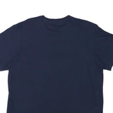 ADIDAS Mens Blue Logo T-Shirt L Short Sleeve Crew Neck Cotton Blend