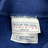 90'S Blank Made In USA Fruit Of The Loom Sweatshirt - XL Blue Cotton Blend