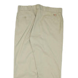 DICKIES Mens Cotton Blend Beige Relaxed Straight Trousers W38 L28 Workwear Zip