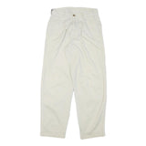 NAUTICA Womens Cotton Blend White Relaxed Straight Trousers W25 L27 Casual Wear