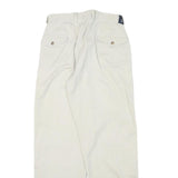 NAUTICA Womens Cotton Blend White Relaxed Straight Trousers W25 L27 Casual Wear