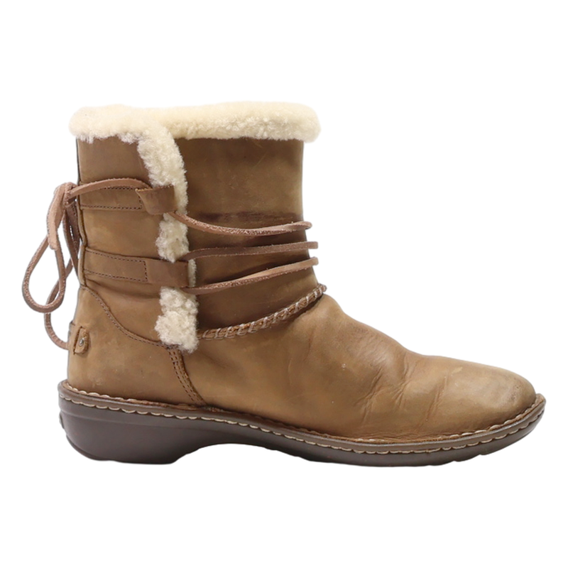 UGG Snow Boots Brown Suede Womens UK 7.5