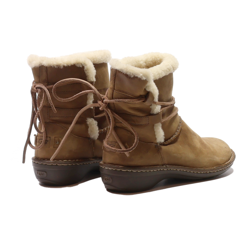 UGG Snow Boots Brown Suede Womens UK 7.5