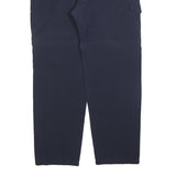 TREVOLUTION Mens Regular Navy Blue Polyester Blend Zip Trousers W34 L32 Casual