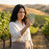 Sage Green Cacti iPhone 14 Case - Lifestyle photo showing phone case in use