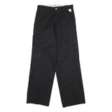 DICKIES Womens Cotton Blend Black Regular Straight Trousers W29 L31 Workwear Zip