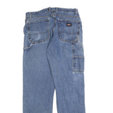 DICKIES Mens Blue Regular Fit Straight Denim Jeans W34 L34 Workwear Zip Closure