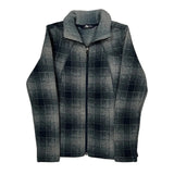 The North Face Checked Fleece Jacket - Small Grey Polyester