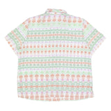 ALFRED DUNNER Womens Cream & Green Printed Short Sleeve Shirt UK 14 Lightweight