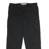 DICKIES Mens Black Classic Straight Trousers W36 L30 Workwear Zip Polyester