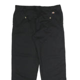 DICKIES Mens Black Classic Straight Trousers W36 L30 Workwear Zip Polyester