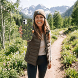 Black Evergreen iPhone 15 Pro Case - Lifestyle photo showing phone case in use