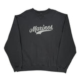 Marines Unbranded Spellout Sweatshirt - 2XL Black Cotton