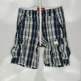Levis Checked Cargo Shorts - 34W 10L Blue Cotton