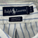 Ralph Lauren Striped Shirt - Large Blue Cotton