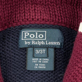 Age 3 Polo By Ralph Lauren Cardigan - XS Burgundy Cotton