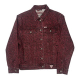 Guess Denim Jacket - Small Burgundy Cotton