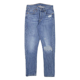 LEVI'S 501S Womens Regular Fit Straight Denim Light Blue W27 L27 Button Closure