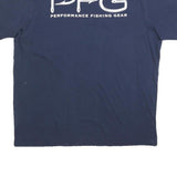 COLUMBIA Mens Blue PFG Graphic T-Shirt L Short Sleeve Crew Neck Performance