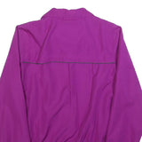 NIKE Womens Purple Jacket M Polyester Zip Plain Sportswear Casual Activewear