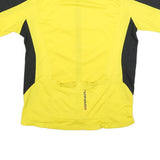 LG Mens Yellow & Black Zip Front Cycling T-Shirt L Short Sleeve Crew Neck